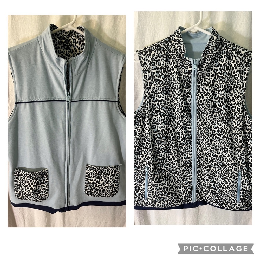 City Hearts Reversible Leopard Print Vest.  Perfect condition.